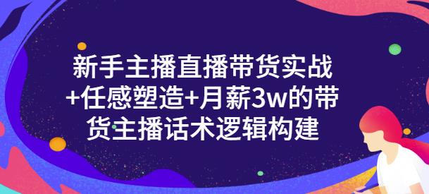 新手主播直播带货实战+信任感塑造+月薪3w的带货主播话术逻辑构建去创吧-网创项目资源站-副业项目-创业项目-搞钱项目去创吧
