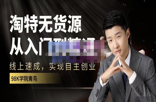 98k学院的淘特无货源线上速成课，从入门到精通，让你最小投入，最高回报去创吧-网创项目资源站-副业项目-创业项目-搞钱项目去创吧