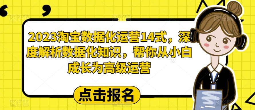 2023淘宝数据化-运营 14式，深度解析数据化知识，帮你从小白成长为高级运营去创吧-网创项目资源站-副业项目-创业项目-搞钱项目去创吧