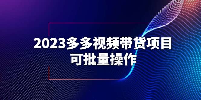 2023多多视频带货项目，可批量操作【保姆级教学】去创吧-网创项目资源站-副业项目-创业项目-搞钱项目去创吧