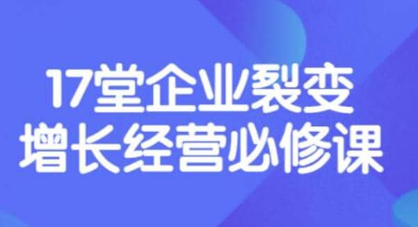 《盈利增长17堂必修课》企业裂变增长的经营智慧，带你了解增长的本质去创吧-网创项目资源站-副业项目-创业项目-搞钱项目去创吧