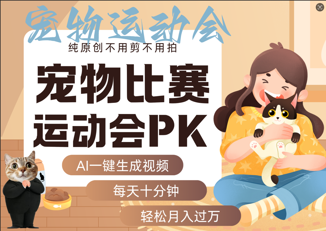 AI萌宠运动员跳水 射击  篮球  足球比赛   每天十分钟 附详细提示词文案库  代替做素材 卖提示词 卖虚拟资料  卖宠物产品 做宠物私人定制产品  带徒弟 带陪跑 卖课  创作者分成 月入5W+去创吧-网创项目资源站-副业项目-创业项目-搞钱项目去创吧