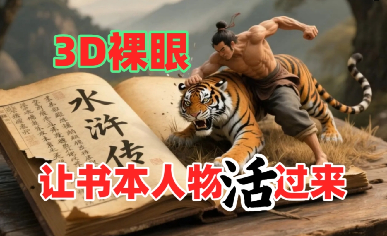 书本人物裸眼3D视频，一条视频收益过千，保姆级教程去创吧-网创项目资源站-副业项目-创业项目-搞钱项目去创吧