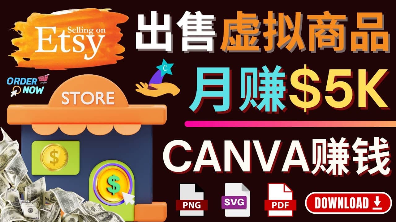 通过Etsy出售Canva模板，操作简单，收益高，月赚5000美元去创吧-网创项目资源站-副业项目-创业项目-搞钱项目去创吧