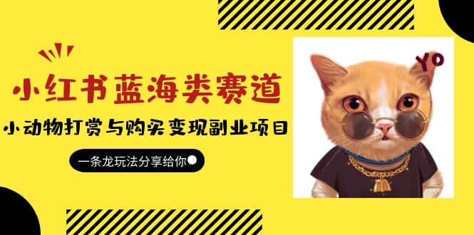 小红书蓝海类赛道：小动物打赏与购买变现副业项目，一条龙玩法分享给你去创吧-网创项目资源站-副业项目-创业项目-搞钱项目去创吧