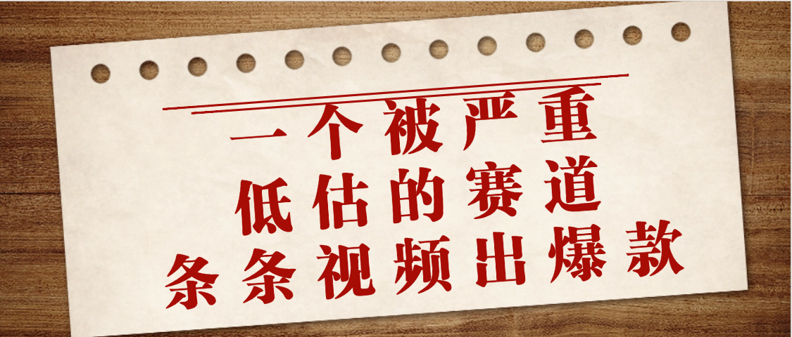 一个被严重低估的赛道，条条视频出爆款，一个月变现3万+去创吧-网创项目资源站-副业项目-创业项目-搞钱项目去创吧