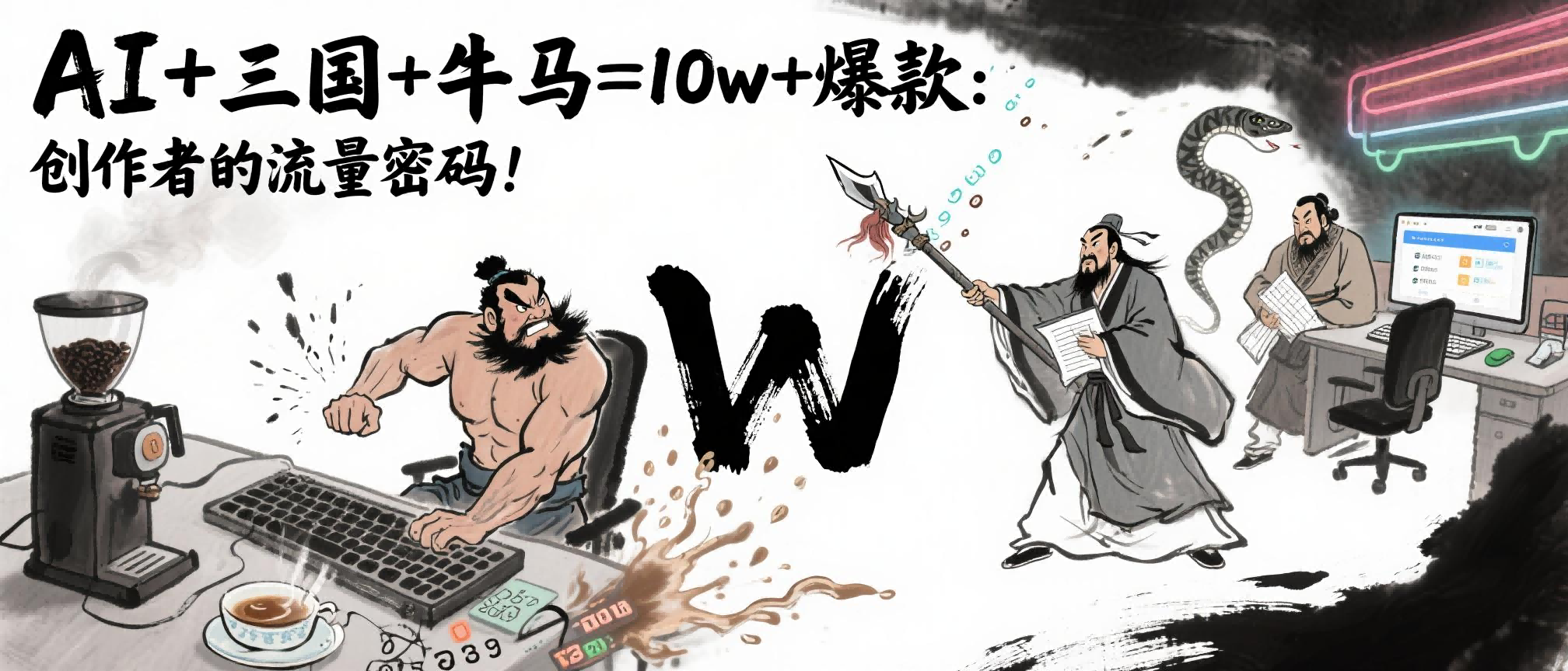 AI+三国+牛马=10w+爆款：创作者的流量密码！去创吧-网创项目资源站-副业项目-创业项目-搞钱项目去创吧