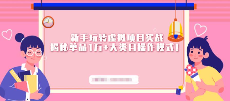 新手玩转虚拟项目实战,揭秘单品1万+大类目操作模式【视频课程】去创吧-网创项目资源站-副业项目-创业项目-搞钱项目去创吧