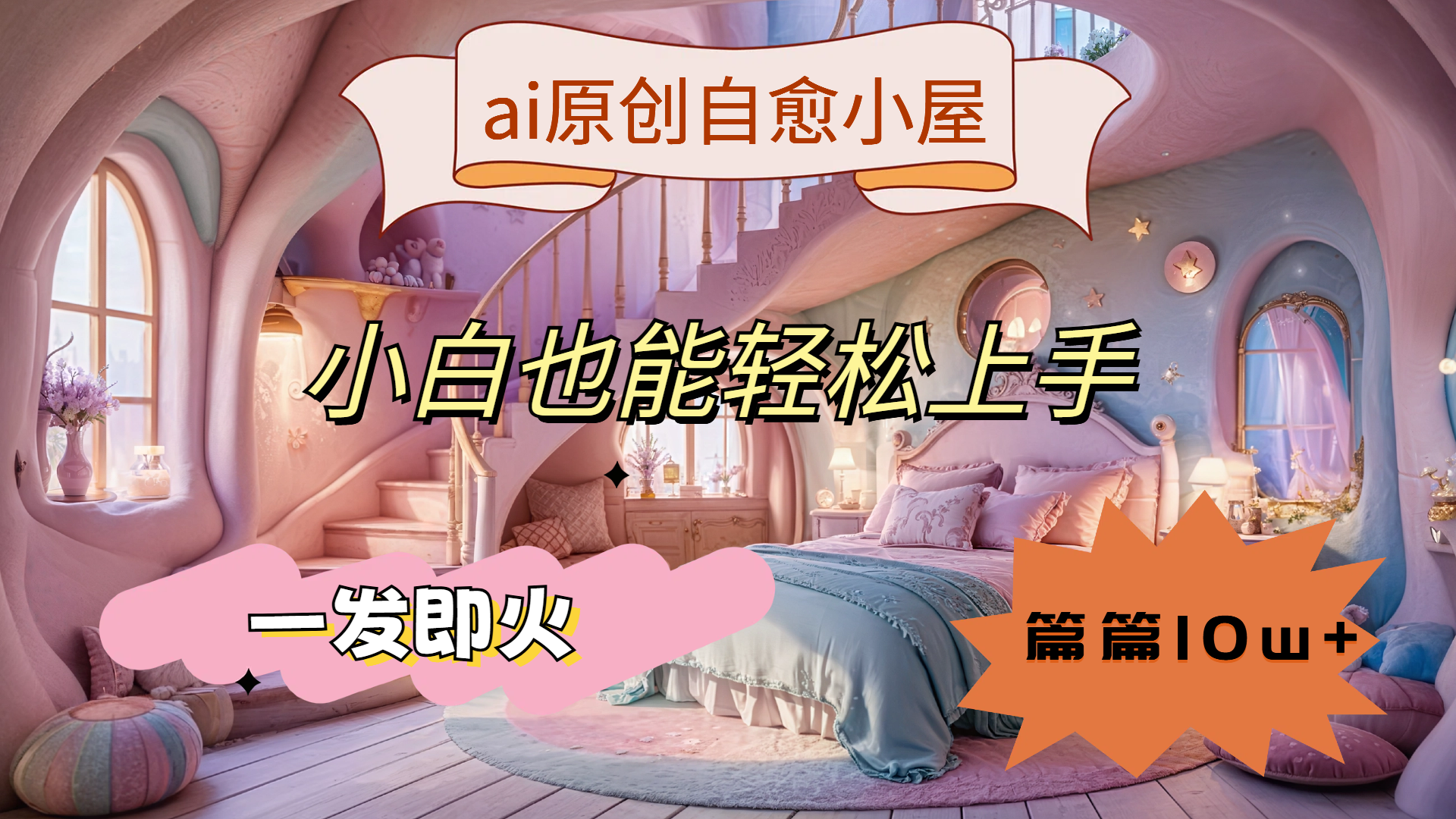 ai原创治愈小屋,小白也能轻松上手,一发即火,篇篇10w+去创吧-网创项目资源站-副业项目-创业项目-搞钱项目去创吧
