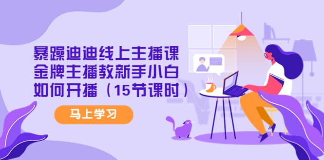 暴躁迪迪线上主播课，金牌主播教新手小白如何开播（15节课时）去创吧-网创项目资源站-副业项目-创业项目-搞钱项目去创吧