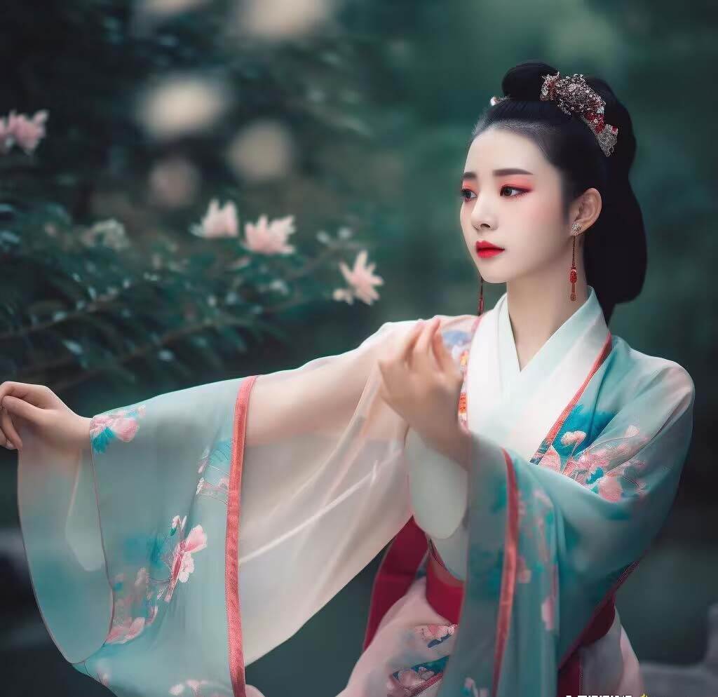 Midjourney关键词-AI生成中国风古装汉服美女人像提示关键词去创吧-网创项目资源站-副业项目-创业项目-搞钱项目去创吧