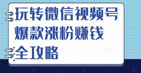 玩转微信视频号爆款涨粉赚钱全攻略，让你快速抓住流量风口，收获红利财富去创吧-网创项目资源站-副业项目-创业项目-搞钱项目去创吧