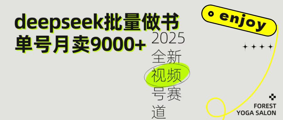 2025最新视频号项目 如何用Deepseek快速批量制作书单号 日入1000＋去创吧-网创项目资源站-副业项目-创业项目-搞钱项目去创吧