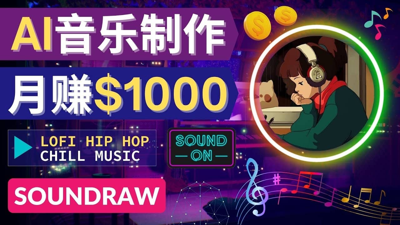 无需任何音乐基础： 使用AI软件制作Lofi Hip Hop Chill Music 月赚1000美元去创吧-网创项目资源站-副业项目-创业项目-搞钱项目去创吧