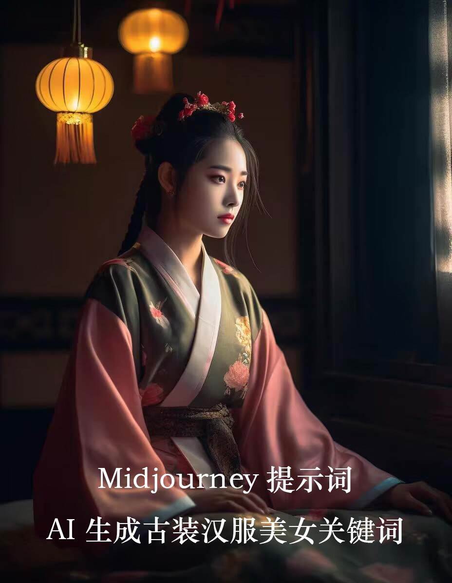 Midjourney关键词-AI生成中国风古装汉服美女人像提示关键词去创吧-网创项目资源站-副业项目-创业项目-搞钱项目去创吧