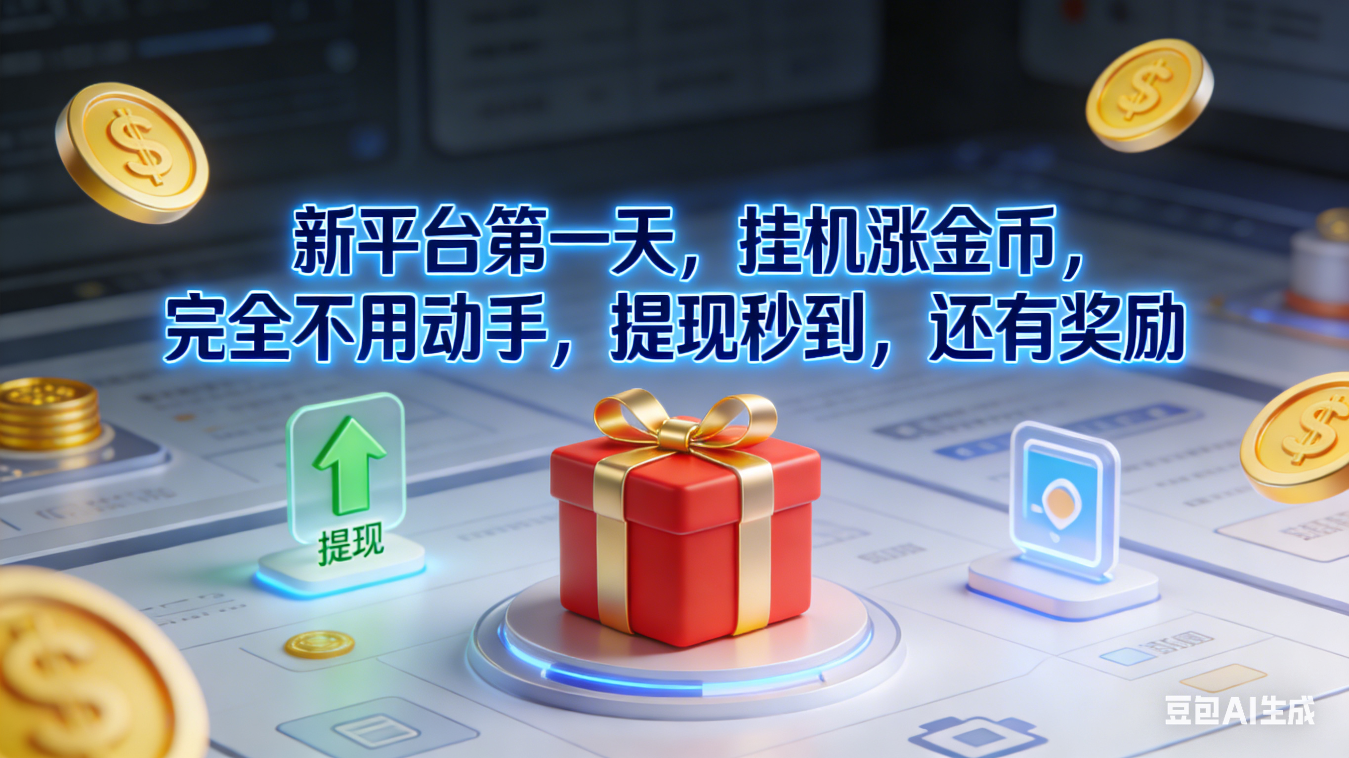 新平台第一天，挂机涨金币，完全不用动手，提现秒到，还有奖励去创吧-网创项目资源站-副业项目-创业项目-搞钱项目去创吧