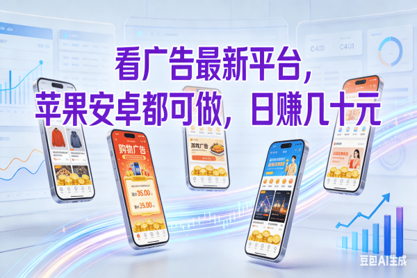 看广告最新平台，苹果安卓都可做，日赚几十元去创吧-网创项目资源站-副业项目-创业项目-搞钱项目去创吧