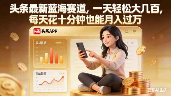 头条最新蓝海赛道，一天轻松大几百，每天花十分钟也能月入过万去创吧-网创项目资源站-副业项目-创业项目-搞钱项目去创吧