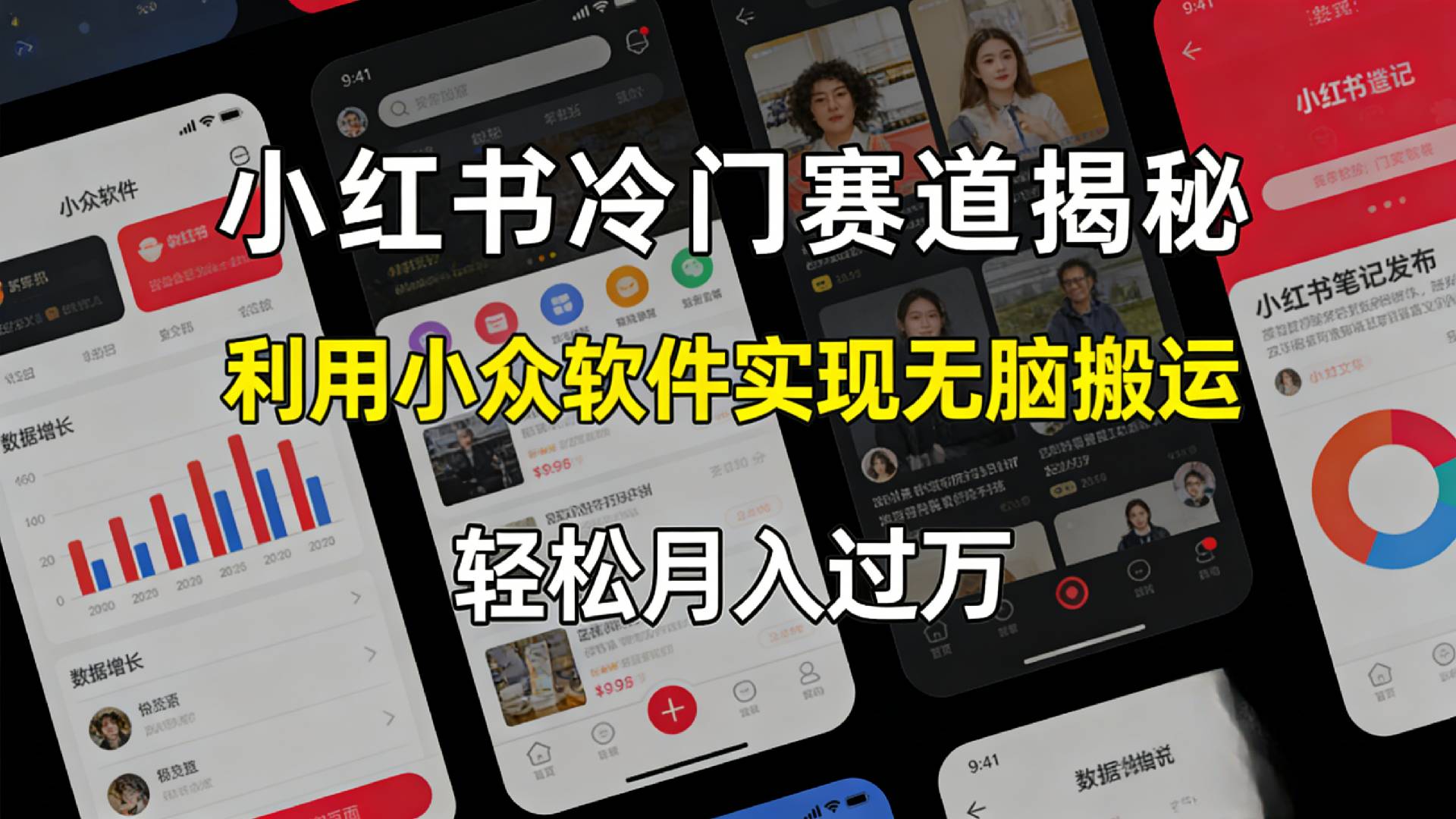 小红书冷门赛道揭秘,利用小众软件，实现无脑搬运，轻松月入过万！去创吧-网创项目资源站-副业项目-创业项目-搞钱项目去创吧